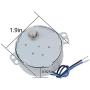 4PCS Synchronous Motor for Microwave Oven, Fan, Christmas Tree, Dish Washer Machine, Hot and Cool Purifier Fan, AC Motor. 120V 60HZ, 4W(max), 4.1/5RPM, CW/CCW, 6.0kgf.cm(min)（Round Shaft）