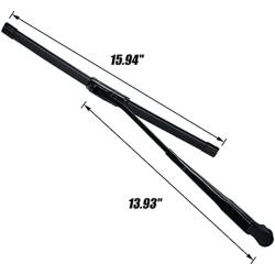 UTV Windshield Wiper Kit 12V by Wadoy Compatible with Polaris Ranger RZR 800 / 900 / 1000, Electric Motor Universal UTV Windshield Wiper Kit 16