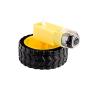 Smart Car Robot Chassis Robot tire + DC 3~6V Gear Motor Wheel and Motor, Diameter 65MM Width 27MM for Arduino Smart Car Robot DIY, Pack of 5