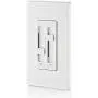Contrôle d'éclairage Dual Quiet SureSlide 66DF-10W de Leviton pour LED 150W, Incandescence/Halogène 300W, Ventilateur 1,5 Amp, 120V, Blanc Contrôle d'éclairage Dual Quiet SureSlide 66DF-10W de Leviton pour LED 150W, Incandescence/Halogène 300W, Ventilateur 1,5 Amp, 120V, Blanc