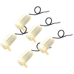 SEEU. AGAIN (5 PCS) Ultra-Quiet Mini DC 3-6V 120L/H Brushless Motor Submersible Water Pump