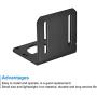 MECCANIXITY Motor Bracket Motor Mounting Holder 68x65x68mm Black for 50KTYZ Motor