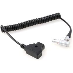 ZBLZGP D-tap to Right Angle 0B 6 Pin Male Power Cable for DJI Wireless Focus Motor (Elbow Coiled Cable)
