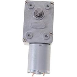 ULTECHNOVO DC 12V Worm Gear Motor High Pulling Torque RPM 150 Durable Micro Gear Motor Reversible for DIY Robot Smart Car Use (Silver)