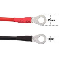 Battery Cable - iGreely 8 AWG 8 Gauge Wire Made with Tinned Copper Wire Battery Power Inverter Cables with Terminals for Solar Panel Trolling Motor Automotive Motorcycle RV Marine 4ft/1.2m