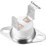 uxcell KSD301 Thermostat 130°C/266°F 10A Normally Closed N.C Adjust Snap Disc Temperature Switch for Microwave,Oven,Coffee Maker 2pcs