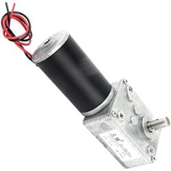 sourcing map Reduce Gear Box Motor DC 12V 14RPM High Torque 8mmx13mm Shaft Electric Power Speed Silver Tone