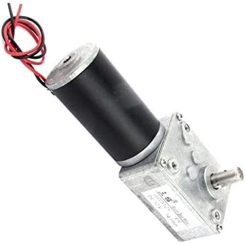 sourcing map Reduce Gear Box Motor DC 12V 14RPM High Torque 8mmx13mm Shaft Electric Power Speed Silver Tone