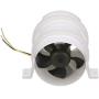 Attwood 1749-4 Turbo 4000 Series II In-Line Blower, For 4-Inch Interior Diameter Vent Hose, Water Resistant, 12-Volt