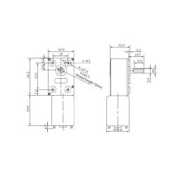 DC 12V High Torque Worm Geared Motor Reduction Motor with Encoder Srong Self-Locking Engine Mini Turbine Worm(10RPM)