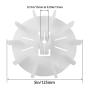 Rrina Motor Fan Blade 5in/125mm Round Shape White Plastic with 10 Vanes for Motor Spindle diameters 0.51in/13mm to 0.59in/15mm