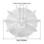 Rrina Motor Fan Blade 5in/125mm Round Shape White Plastic with 10 Vanes for Motor Spindle diameters 0.51in/13mm to 0.59in/15mm