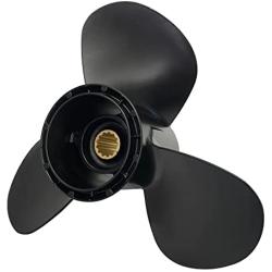 COPKINGO Boat Propeller 11 1/2 X 13 for Suzuki Outboard 35-65HP Motor Engine 13 Tooth Spline Outboard Propellers 58100-94313-019 11.5x13