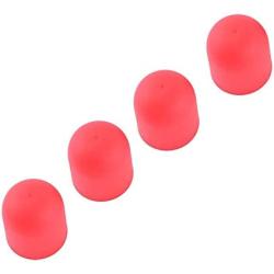 4PCS Silicone Motor Guard Stopper Cover, Protective Accessories (Red+Blue) (Red)