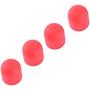 4PCS Silicone Motor Guard Stopper Cover, Protective Accessories (Red+Blue) (Red)