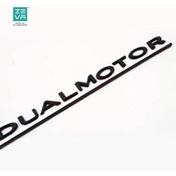 ZENIX Tesla Model 3 Y Dual Motor Performance Badge 3D Metal Car Rear Trunk Emblem Sticker Badge Decals Compatible Decorative Accessories (Dual Motor) Chrome Delete/Black