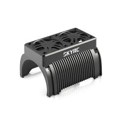 SKYRC SK-400008-15 Twin Motor 5 to 7.4 Volt Cooling Fan with Housing, Power Cable, and Fasteners for 1/5 Scale Hobby Remote Control Car