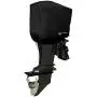 Seamander Outboard Motor Cover 10 - 200 HP Engines Cover Waterproof Boat Cover (Half Outboard fits 200 hp, Black(600D))