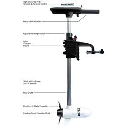 Watersnake T18 ASP - 18 Pound Thrust 12v Electric Saltwater Trolling Motor with Transom Mount