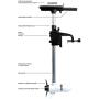 Watersnake T18 ASP - 18 Pound Thrust 12v Electric Saltwater Trolling Motor with Transom Mount