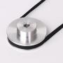BQLZR 41x16x6MM Silver Aluminum Alloy Single Groove 6MM Fixed Bore Pulley for Motor Shaft 3-5MM PU Round Belts