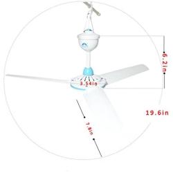 Mochalight Mini Camping Fan,DC 12V Low-Voltage Ceiling Hanging Fan Household Camping Electrical Fan
