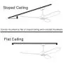 Goozegg 60-Inch Outdoor Ceiling Fan with Remote Control, 3 Solid Wood Blades, Energy DC Motor, Dark Walnut Black