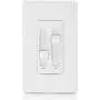 Contrôle d'éclairage Dual Quiet SureSlide 66DF-10W de Leviton pour LED 150W, Incandescence/Halogène 300W, Ventilateur 1,5 Amp, 120V, Blanc Contrôle d'éclairage Dual Quiet SureSlide 66DF-10W de Leviton pour LED 150W, Incandescence/Halogène 300W, Ventilateur 1,5 Amp, 120V, Blanc
