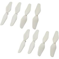 Main Blade Propellers CCW CW Replacement Propeller Guard Protectors Motors for Syma X21 X21W X22 X22W Drone Replacement RC Quadcopter Spare Parts Set White (Propellers 8pcs)
