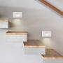 MYTH REALM LED Stair Light with Motion and Photocell Sensor Vertical 3W WH Finish Waterproof, Applicable for Indoor Outdoor high Brightness for Stairway Balcony Basement 2 Size (White, 4.5