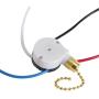 Ceiling Fan Switch ZE-208s E89885 3 Speed 4 Wire Fan Light Switch Replacement Part Speed ControlPull Chain Switch (Brass Chain)