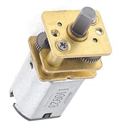 sourcing map DC Geared Motor N20 Shaft Diameter 3mm DC6V 40RPM Flat Shape