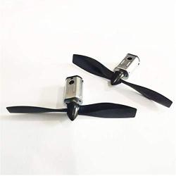 Jinchao-Dc Motor 2set/Pack Micro DC Motor, N21 3V 17000RPM, with Black Red Propeller Model Airplane Helicopter Fan DIY Parts, Easy to Install (Speed(RPM) : Black Prop Motor)