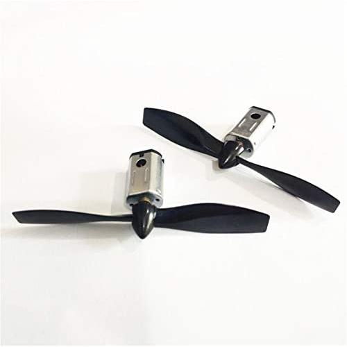 Jinchao-Dc Motor 2set/Pack Micro DC Motor, N21 3V 17000RPM, with Black Red Propeller Model Airplane Helicopter Fan DIY Parts, Easy to Install (Speed(RPM) : Black Prop Motor)