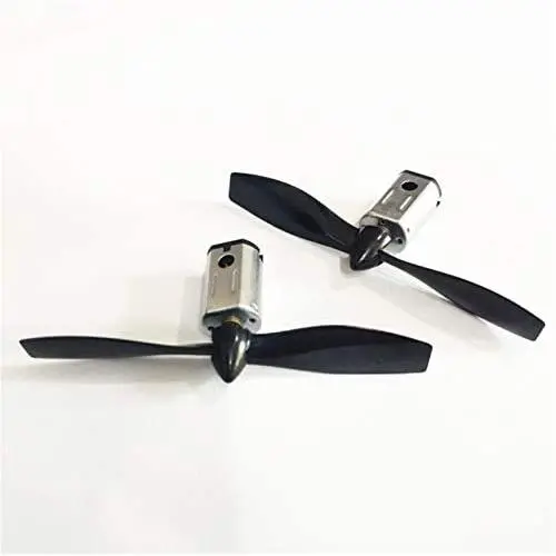 Jinchao-Dc Motor 2set/Pack Micro DC Motor, N21 3V 17000RPM, with Black Red Propeller Model Airplane Helicopter Fan DIY Parts, Easy to Install (Speed(RPM) : Black Prop Motor)