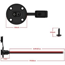 Trolling Motor Plug and Receptacle - iGreely 2Pack Weatherproof SAE Socket Sidewall Port, SAE Quick Cable Connect Solar Panel Mount for Motorcycle RV Marine Boat Car DIY and More 12AWG 1ft/30cm