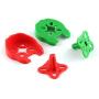 E-outstanding 8 Pcs 2204/2205/2206 FPV Motor Guard Mount Protective Motor Caps for XR215 DL220 QAV250 ZMR250 Racing Drone Quadcopter, 4 Green 4 Red