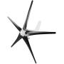 1600W Windmill Generator 5 Blade Small Wind Turbines Kit Industrial Energy Equipment (Black 24V)