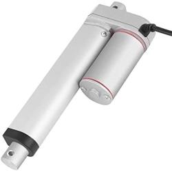 Walfront 100mm Stroke Linear Actuator 24V Small Electric Linear Actuator Cylinder Lift Stroke Heavy Duty 750N Maximum Push Linear Actuator with Mounting Brackets
