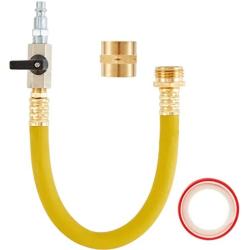 ZKZX Winterize Sprinkler Blowout Adapter RV Winterizing Kit with Shut Off Valve and 1/4”Industrial Plug Air Compressor and Garden Hose Connector for Motorhome Boat Camper Travel Trailer