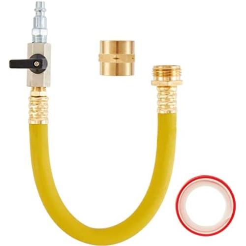 ZKZX Winterize Sprinkler Blowout Adapter RV Winterizing Kit with Shut Off Valve and 1/4”Industrial Plug Air Compressor and Garden Hose Connector for Motorhome Boat Camper Travel Trailer