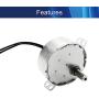 Jutagoss Synchronous Motor,TYC-50 Horizontal Hole Tapping Shaft Direction CW/CCW, 4 Watt AC 220V 8-10 RMP, 2 Pcs