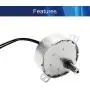 Jutagoss Synchronous Motor,TYC-50 Horizontal Hole Tapping Shaft Direction CW/CCW, 4 Watt AC 220V 8-10 RMP, 2 Pcs