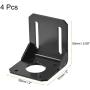 MECCANIXITY Motor Bracket Motor Mounting Holder 53x50x51mm Black for 42mm NEMA 17 Stepper Motor with Screws 4 Set