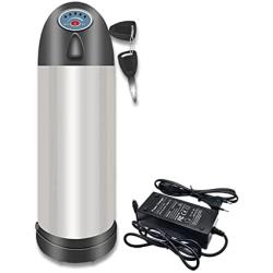 Jieoto 24V 36V 48V E-Bike Water Bottle Battery Waterproof Li-ion Battery Pack Fits for 200W 250W 400W 500W 750W 1000W E-Bike Motors with Charger and T Output Line