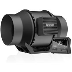 AC Infinity CLOUDLINE LITE B6, Quiet 6” Inline Duct Fan with Temperature Controller - Ventilation Exhaust Fan for Heating Cooling Booster, Grow Tents, Hydroponics