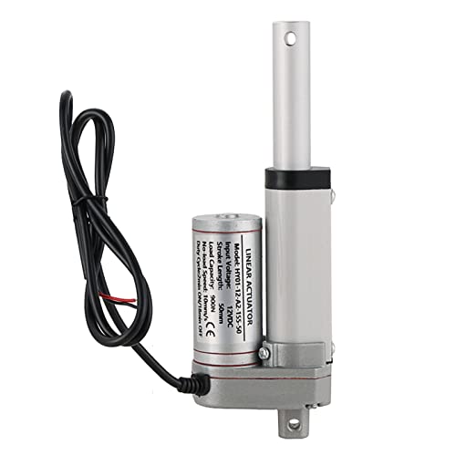 MYFULLY Electric Stroke Linear Actuator | DC 12V Heavy Duty 2 Linear Actuator Motor with Mounting Bracket 900N(225lbs) Max. Lift 10mm/s for Auto Car RV Electric Door Opener (50MM Stroke Length, 1)
