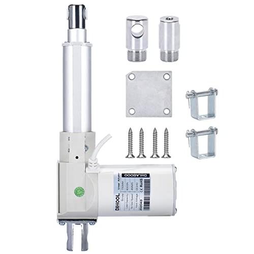 16 Inch 400MM Stroke Linear Motion Actuators (4 6 8 10 12 20 Optional) Electric Telescopic Rod DC 12V Motor 3.3MM/S 8000N 1700lb 800kg Load Heavy Duty for Automotive