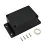 LMioEtool Junction Box Waterproof Dustproof IP65 ABS Plastic Universal Electric Project Enclosure Black with Fixed Ear 3.93