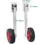 XinKunmarine Stainless Steel Inflatable Boat Launching Wheels Set, Removable Transom Launch Wheels - Fits Any Transom Boat - Heavy Duty CNC Cut Bracket, Support Up to 600lbs